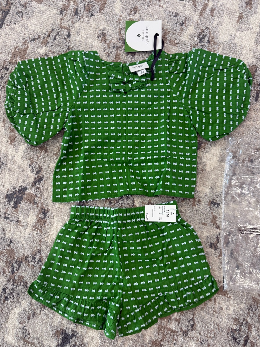 NWT Kate Spade x Target Green Top and Bottom Set - 18 Months